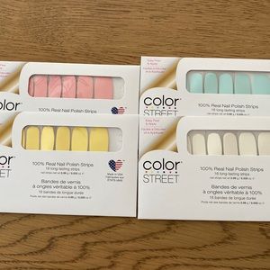 Pastel Color Street Nail Polish Strips